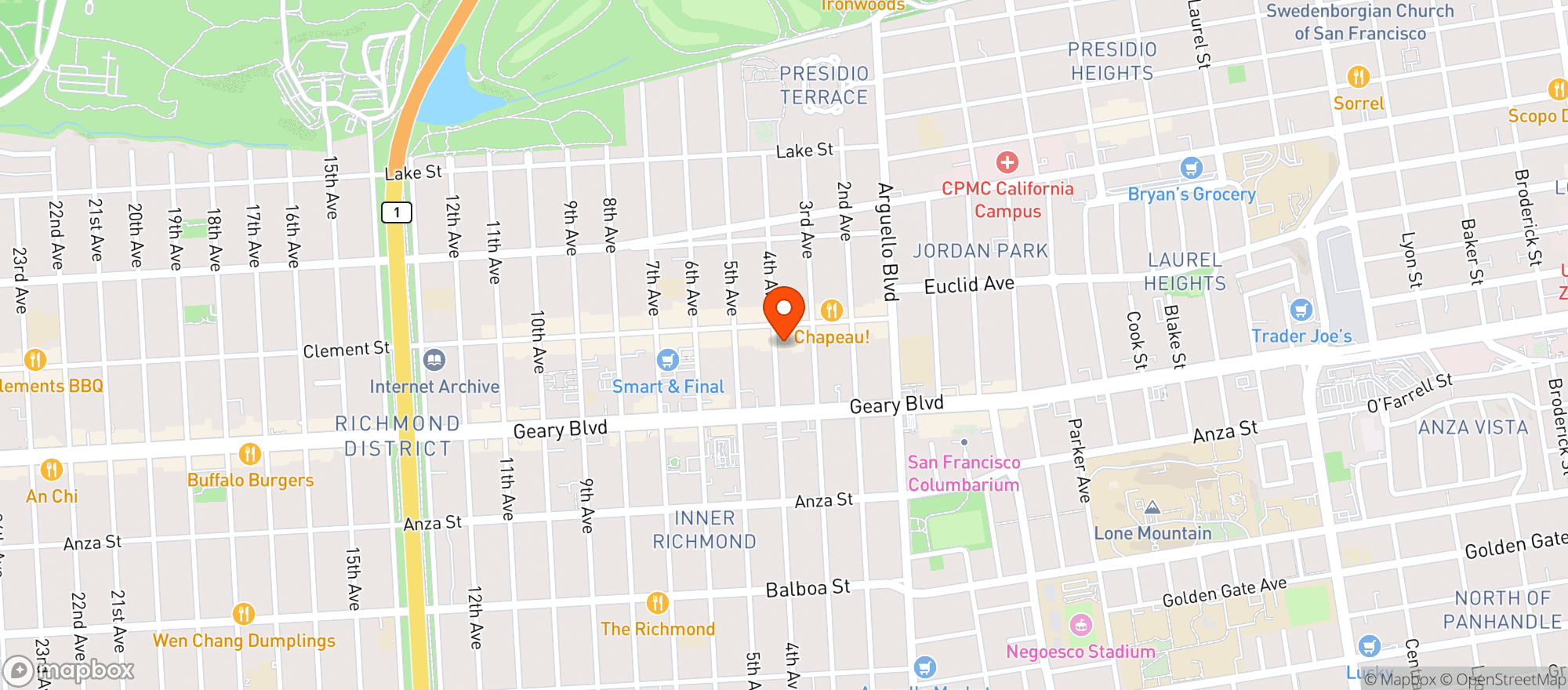 Map showing Cable Car Liquor