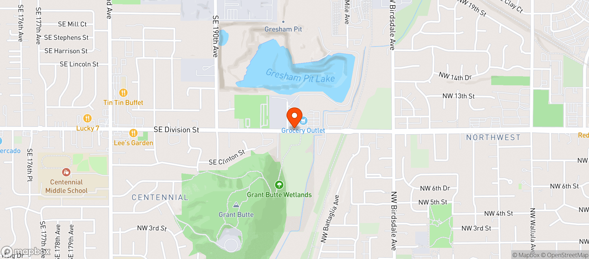 Map showing Grocery Outlet