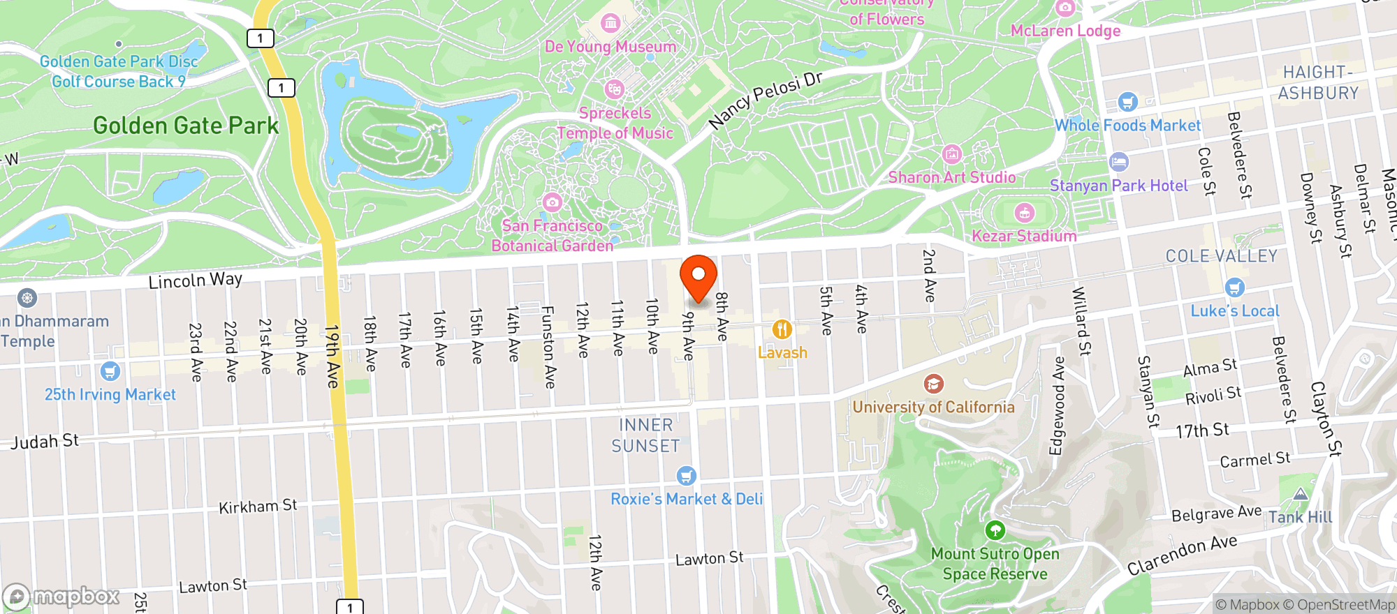 Map showing Luke's Local