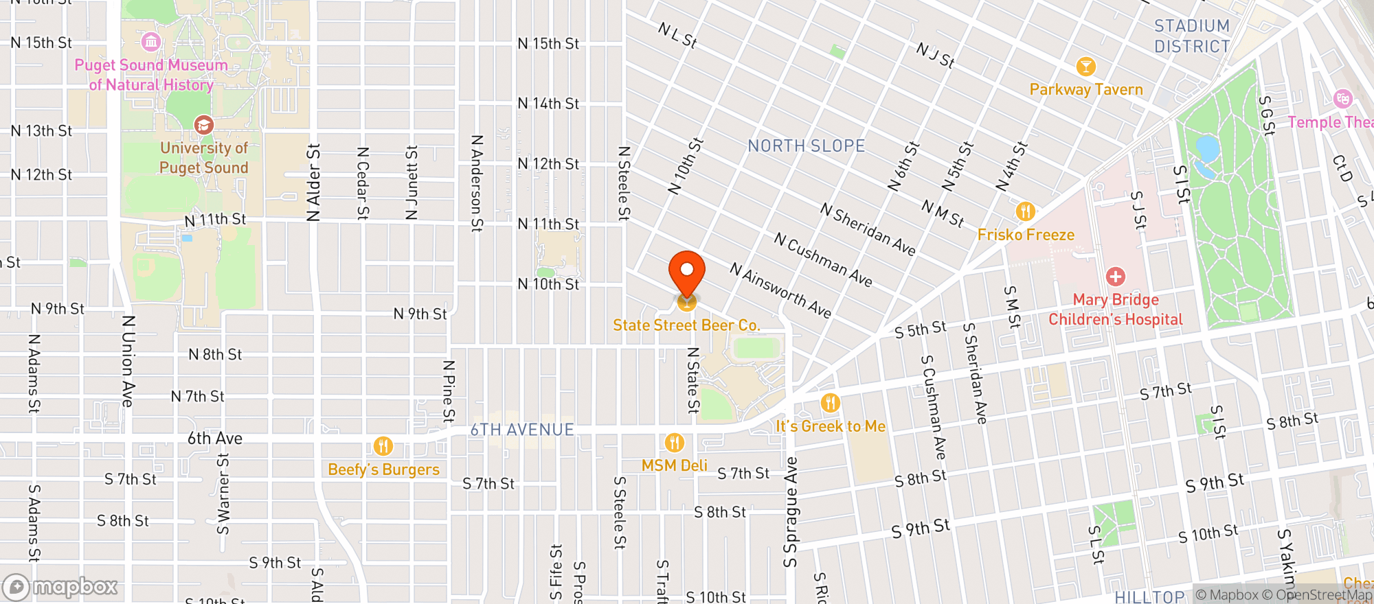 Map showing State Street Beer Company