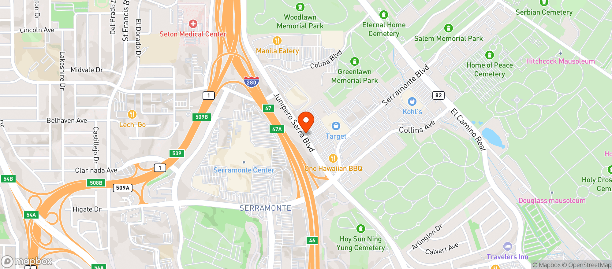 Map showing Bevmo!