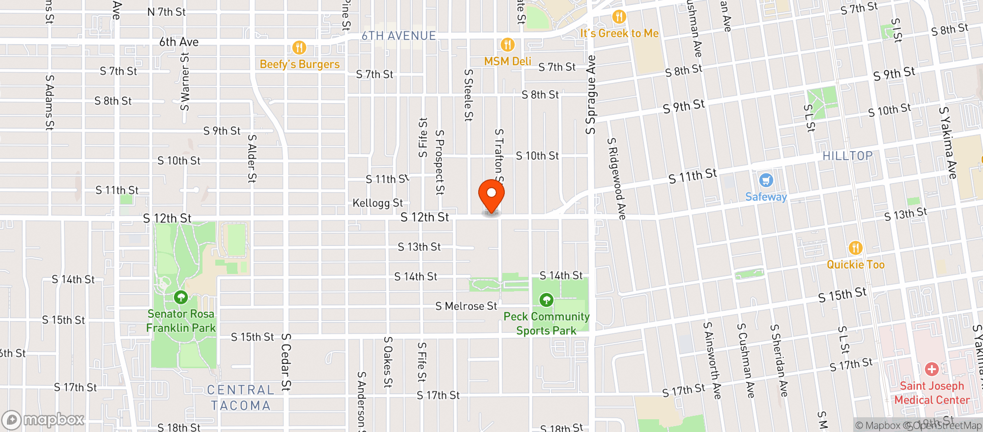 Map showing In N Out Grocery