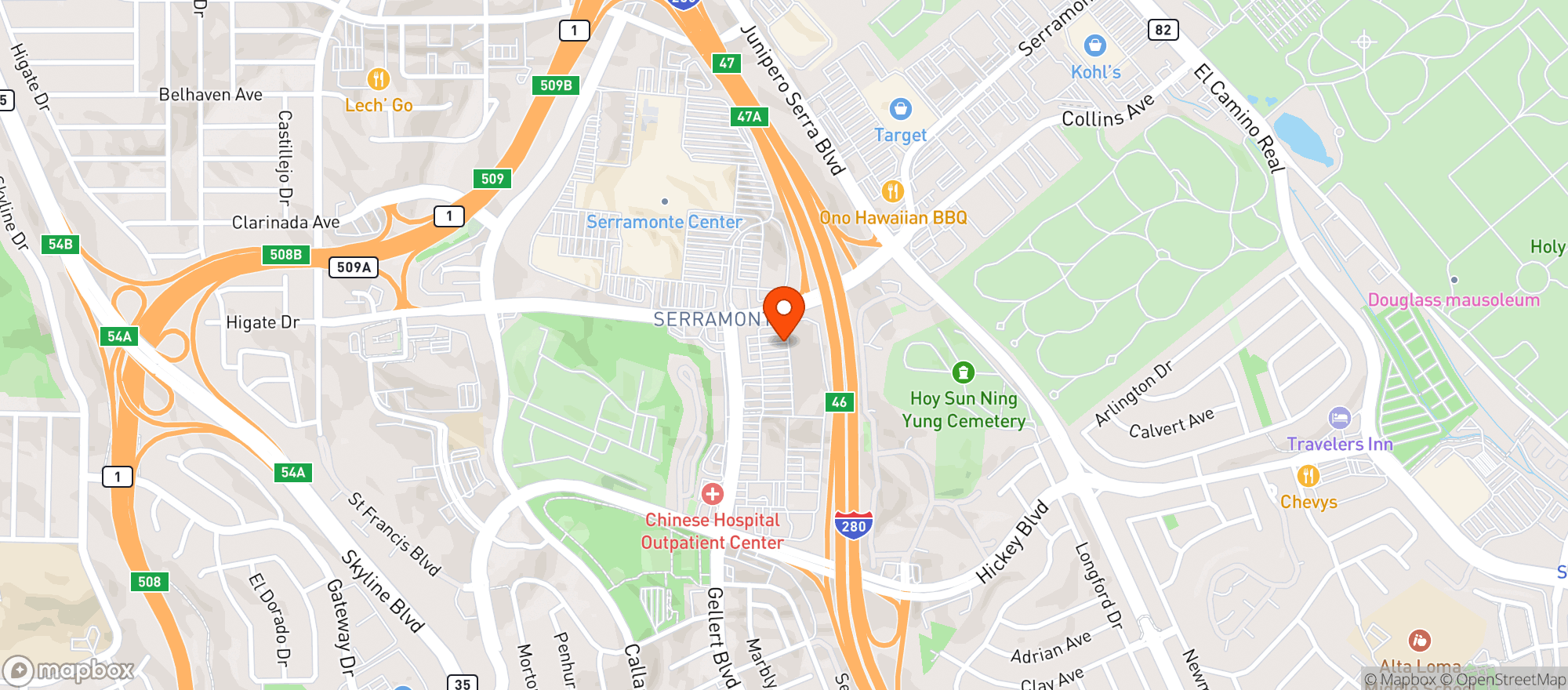 Map showing Sprouts Farmers Market