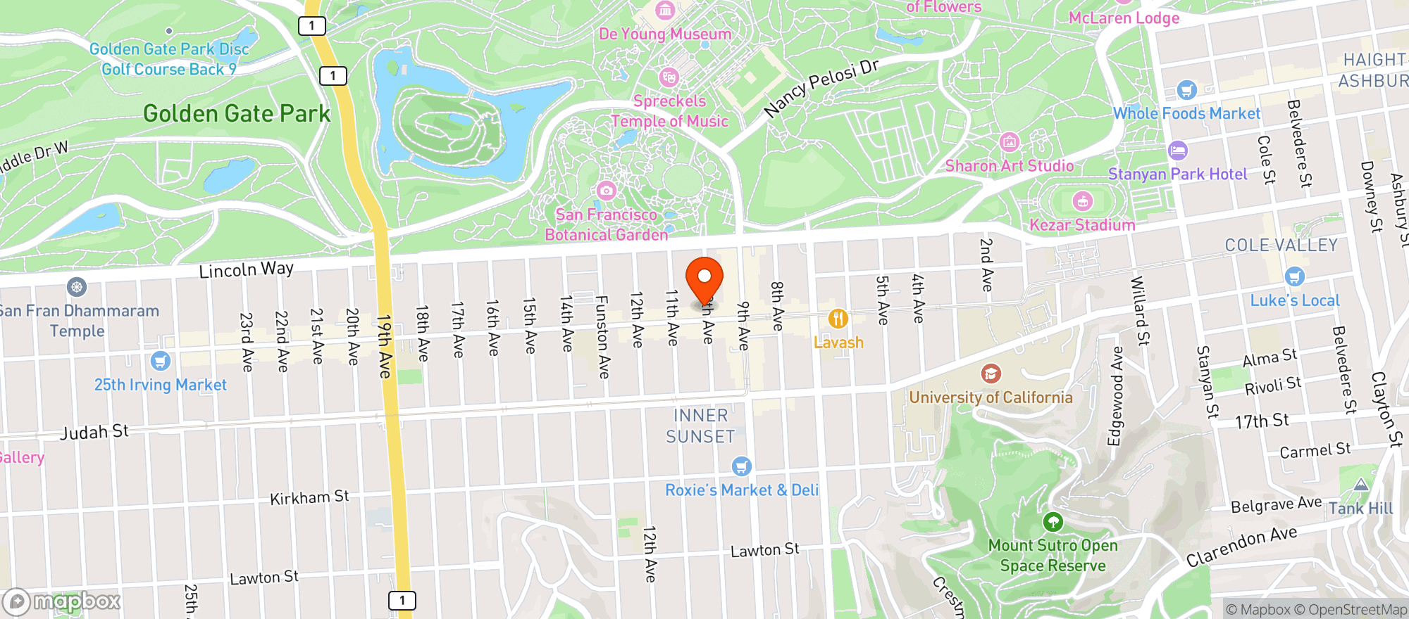 Map showing Solful - SF