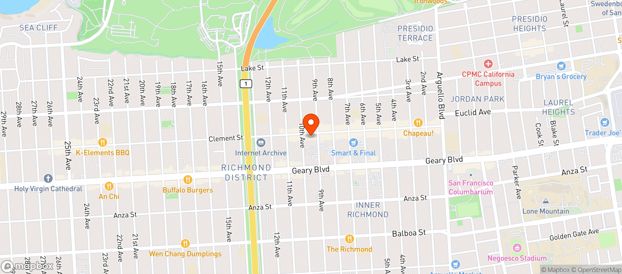 Map showing Lost Marbles Brewery