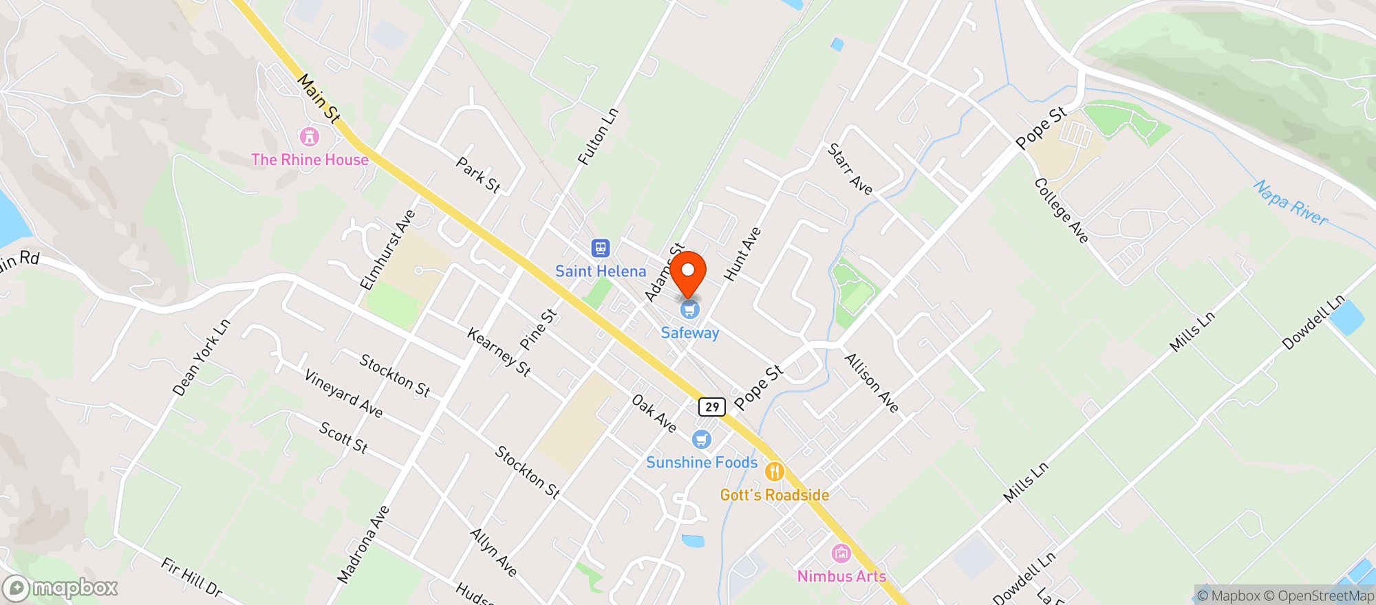 Map showing Safeway