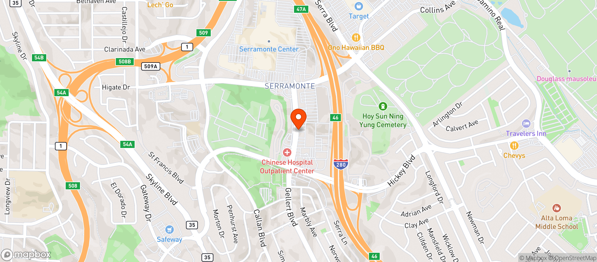 Map showing Total Wine & More