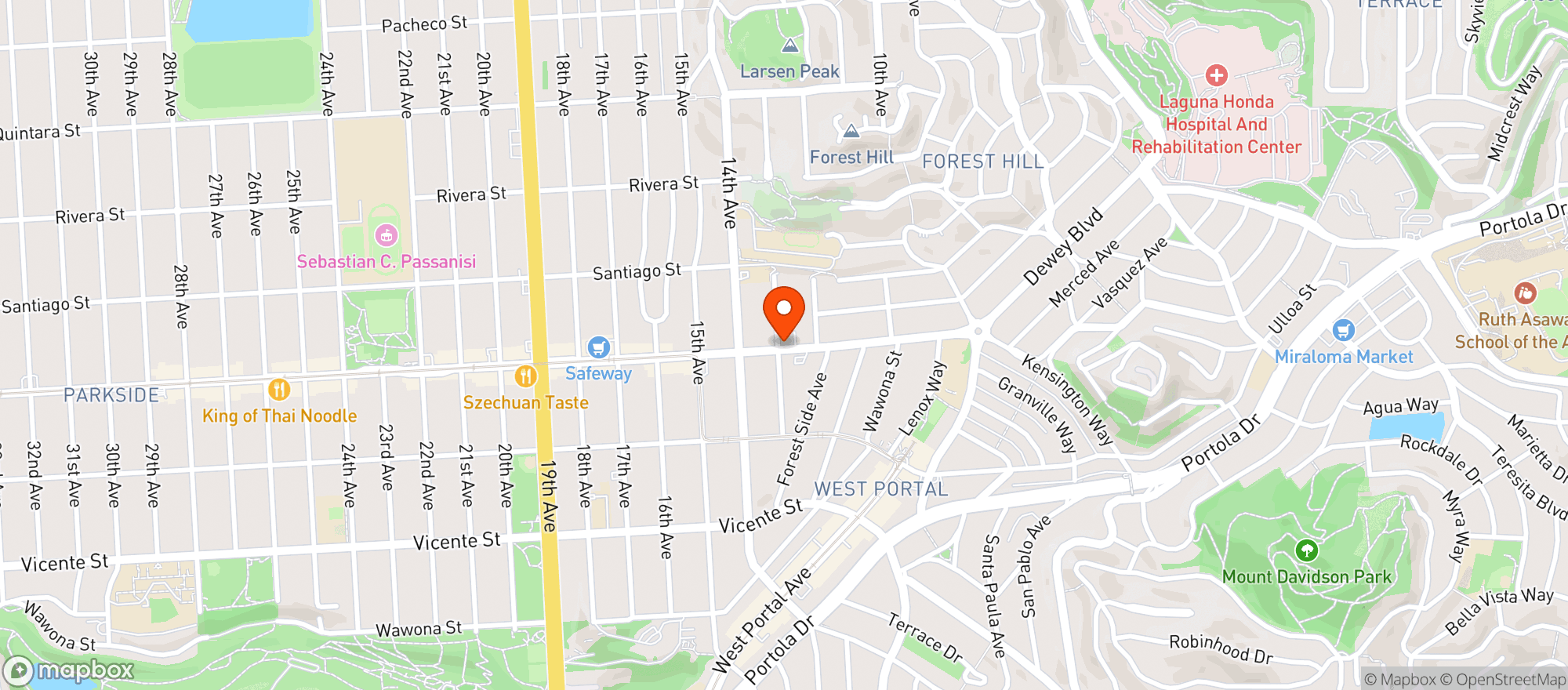 Map showing San Francisco Wine Trading Co