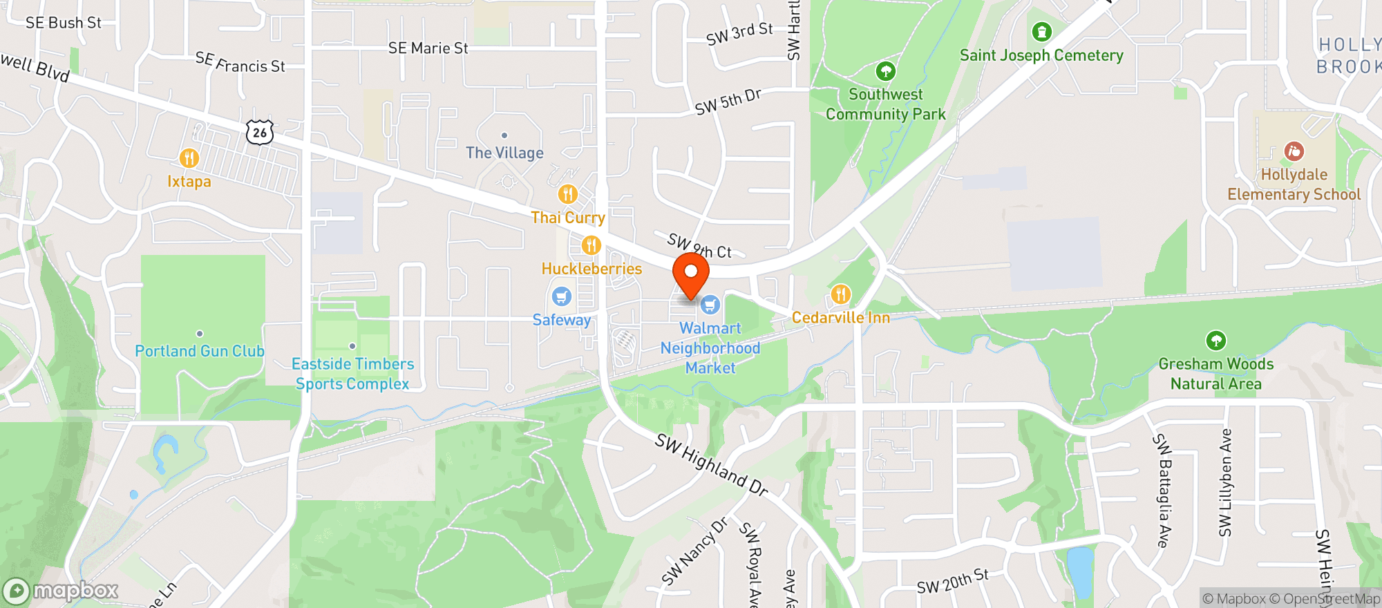 Map showing Walmart Neighborhood Market