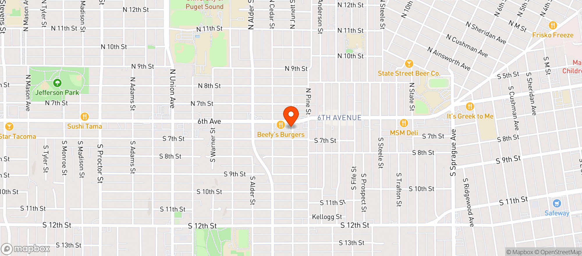 Map showing La Ca Bar