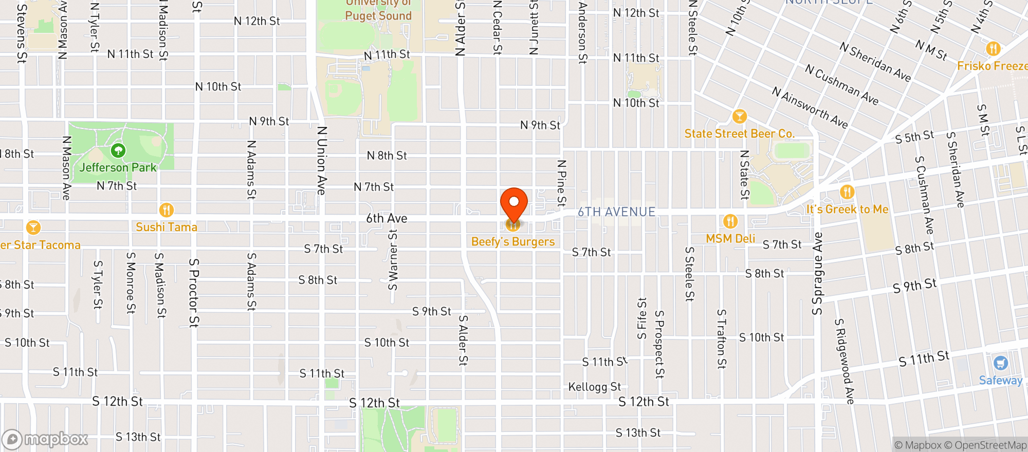 Map showing The Boom Boom Room