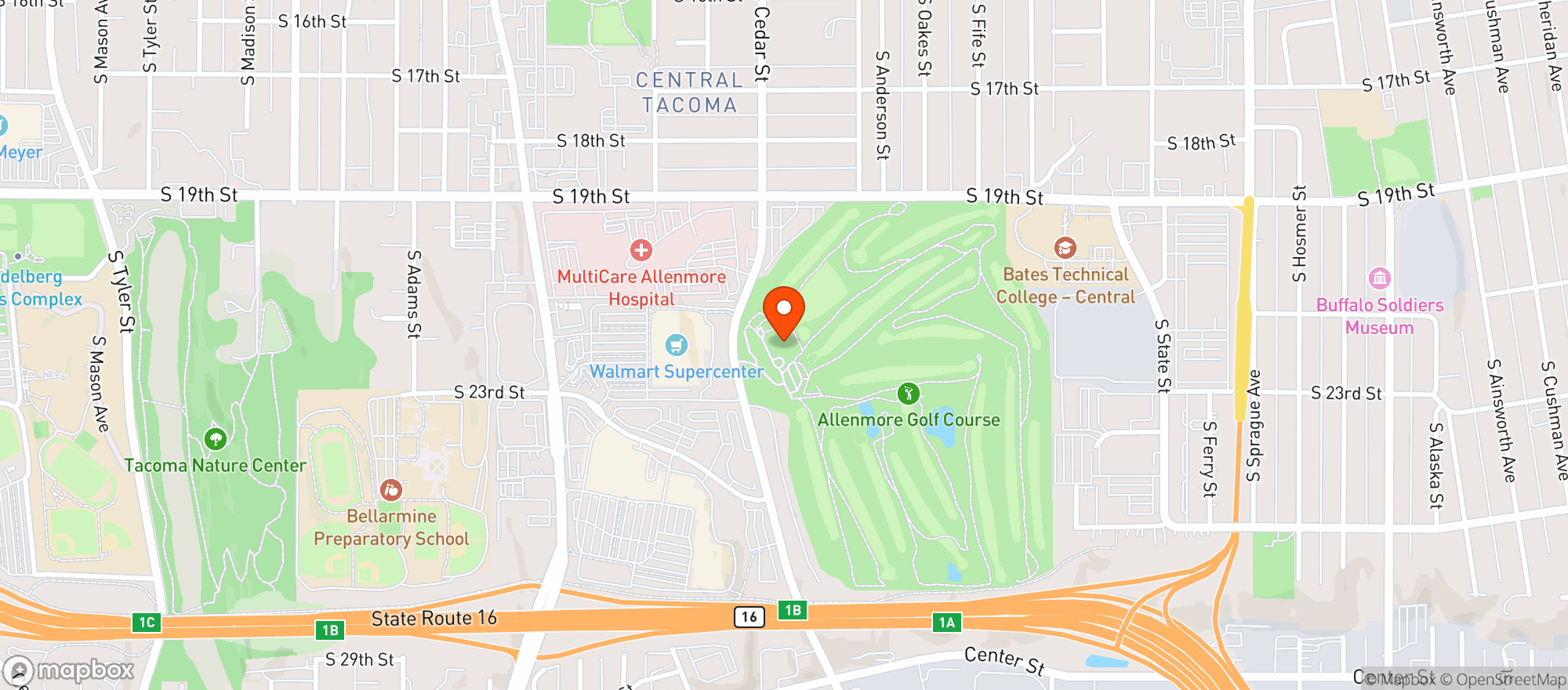 Map showing The Urban Elk Kitchen & Bar