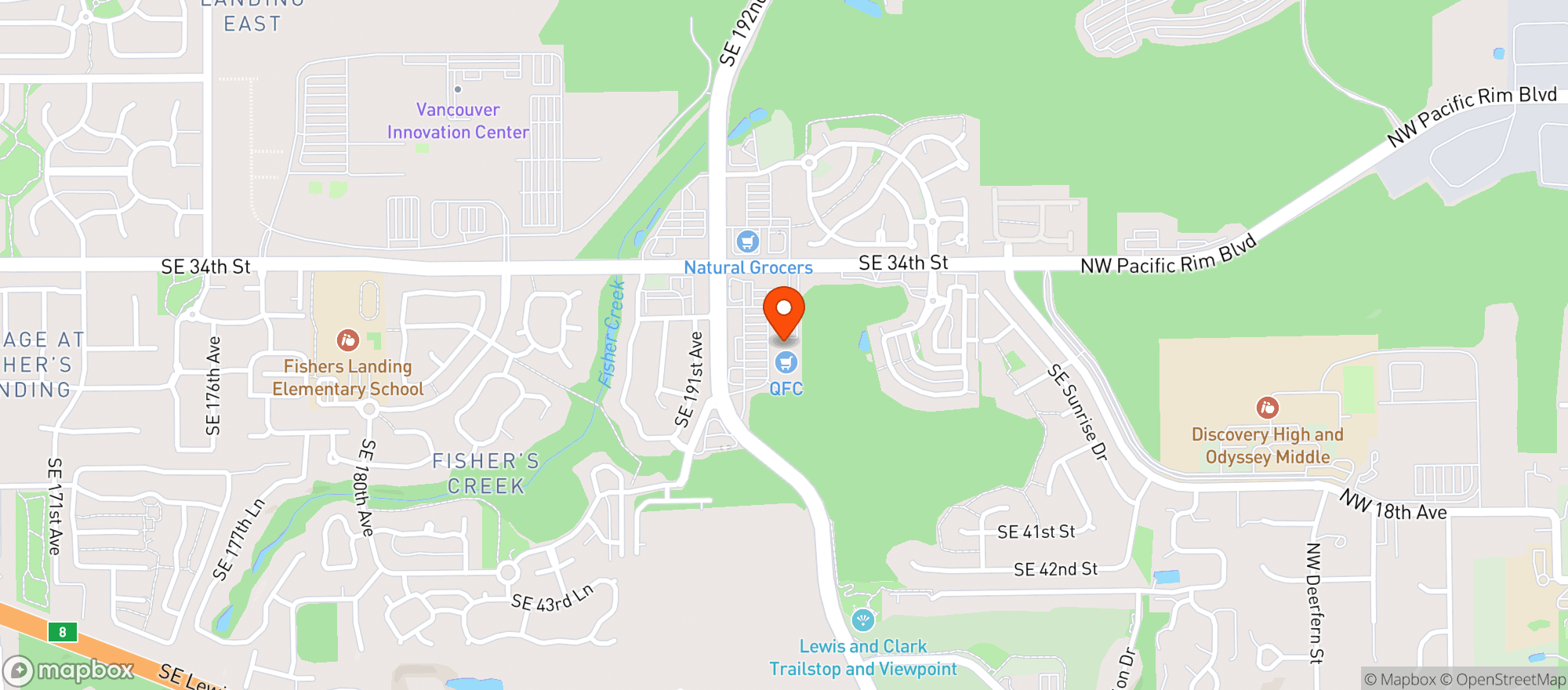 Map showing Qfc #212 192Nd