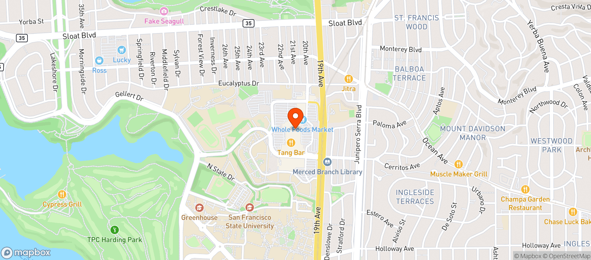 Map showing Gnc