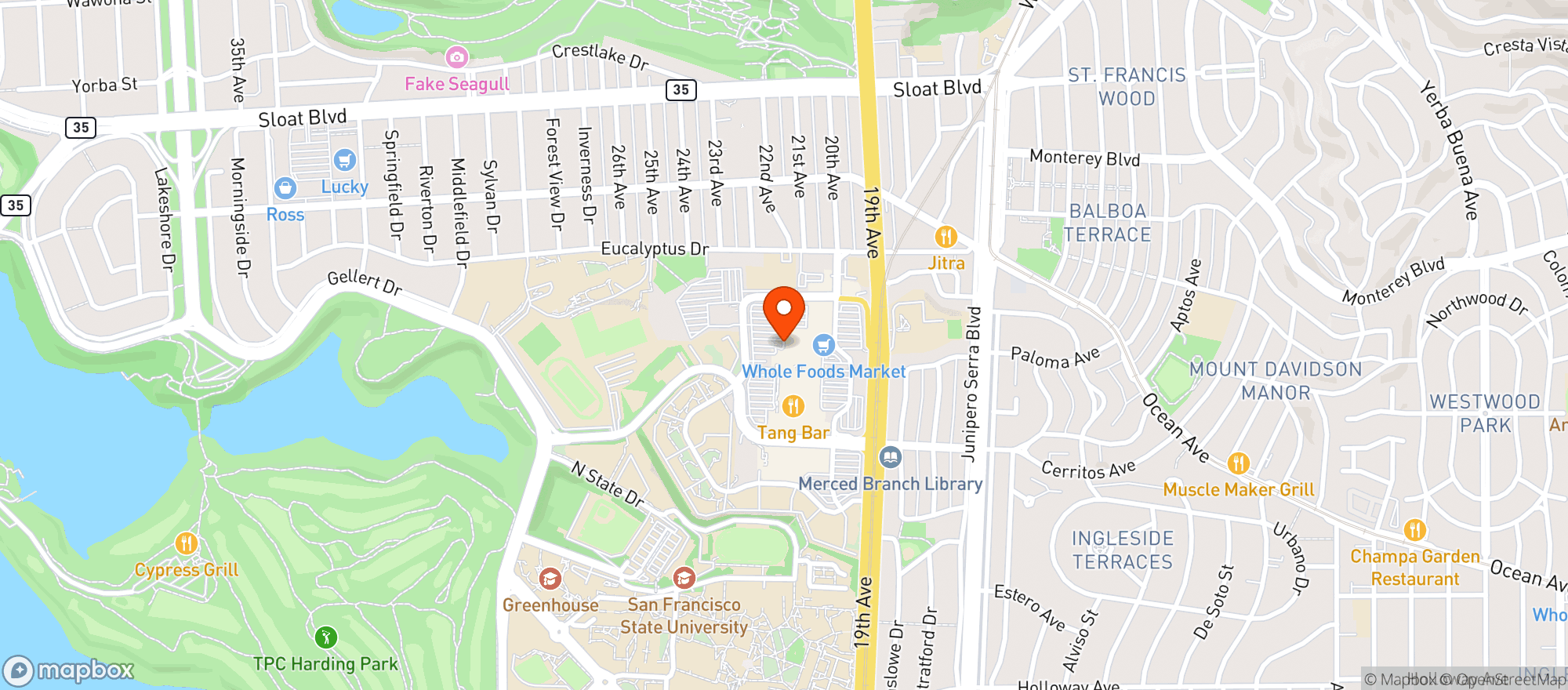 Map showing Sports Basement