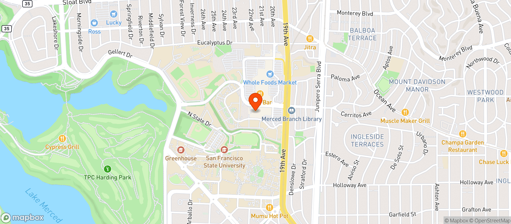 Map showing Target