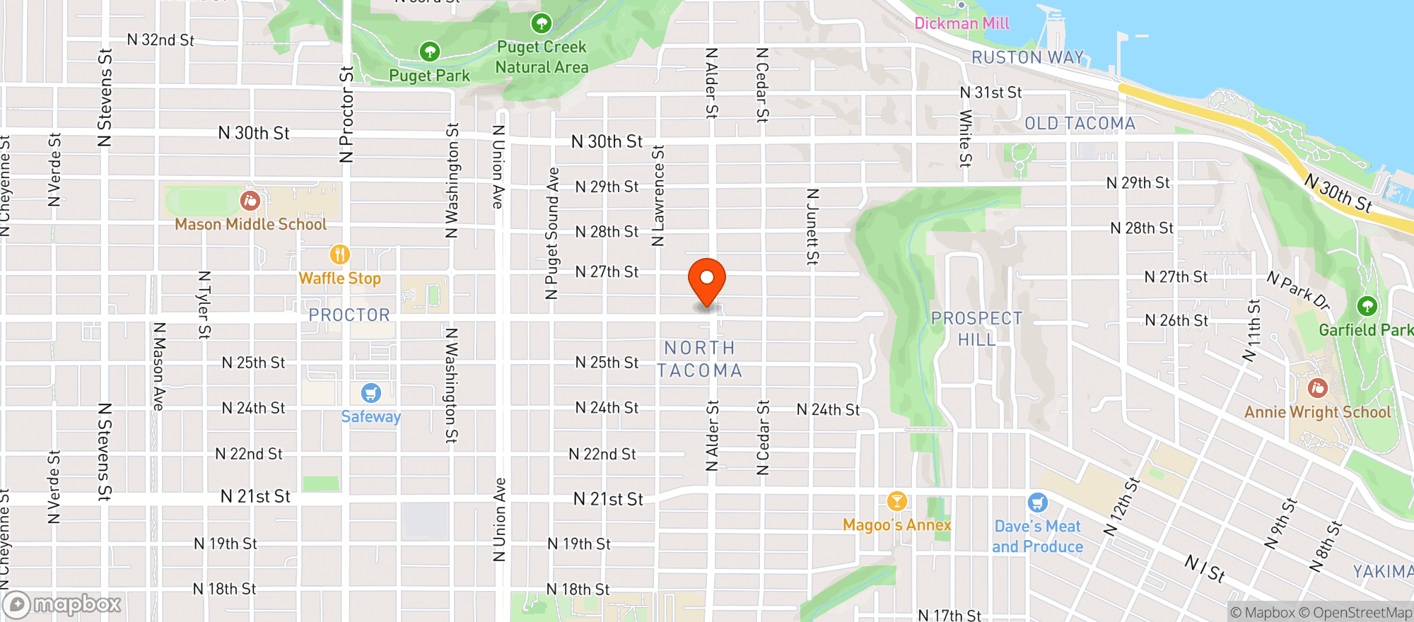 Map showing Cooks Tavern