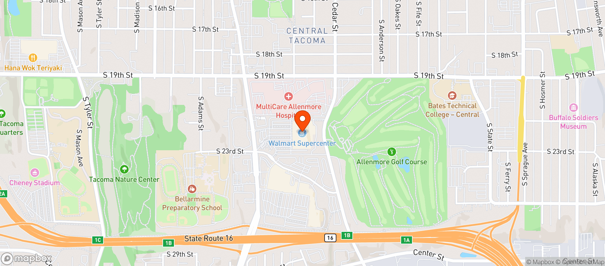 Map showing Walmart Supercenter
