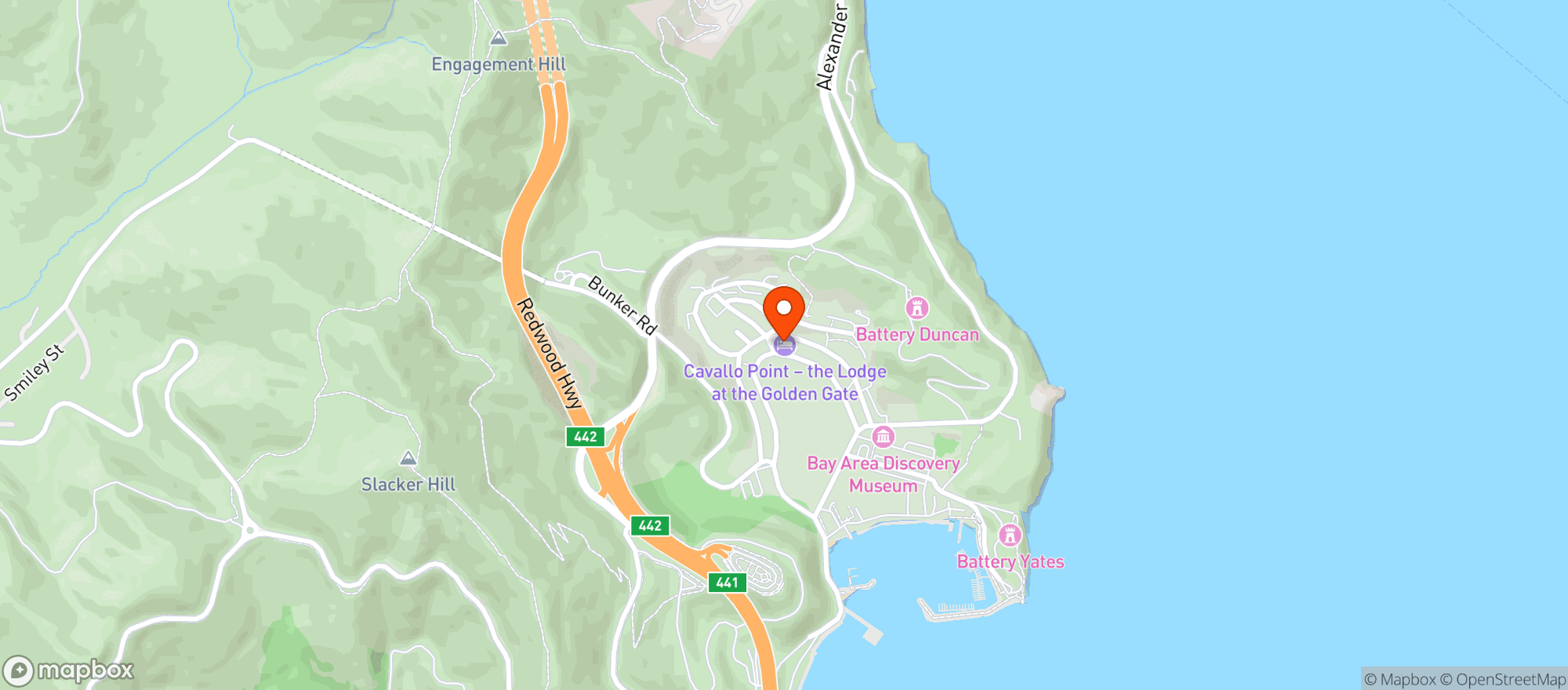 Map showing Cavallo Point