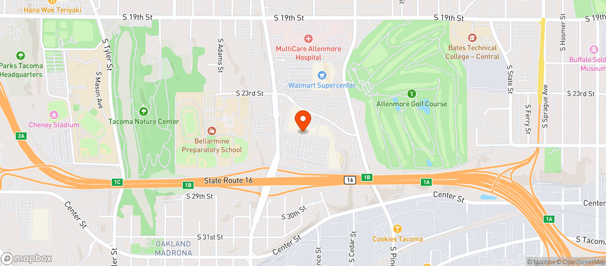 Map showing Target Store