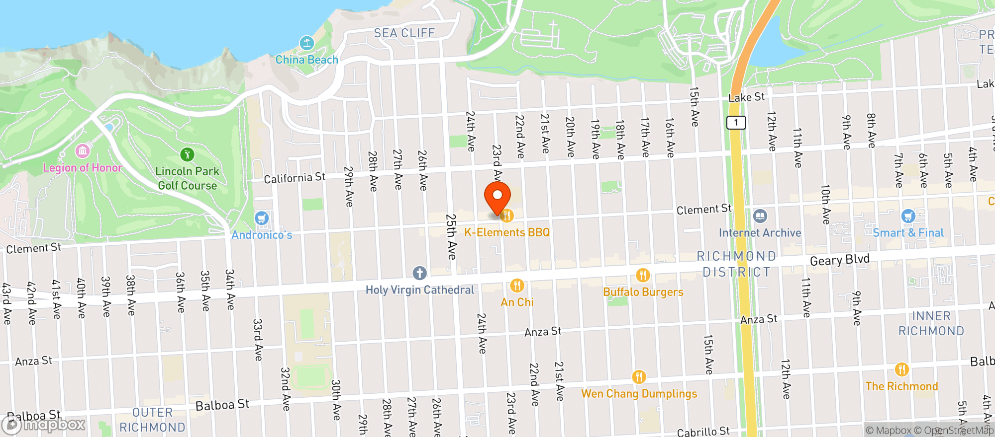 Map showing Del Rio Produce Market