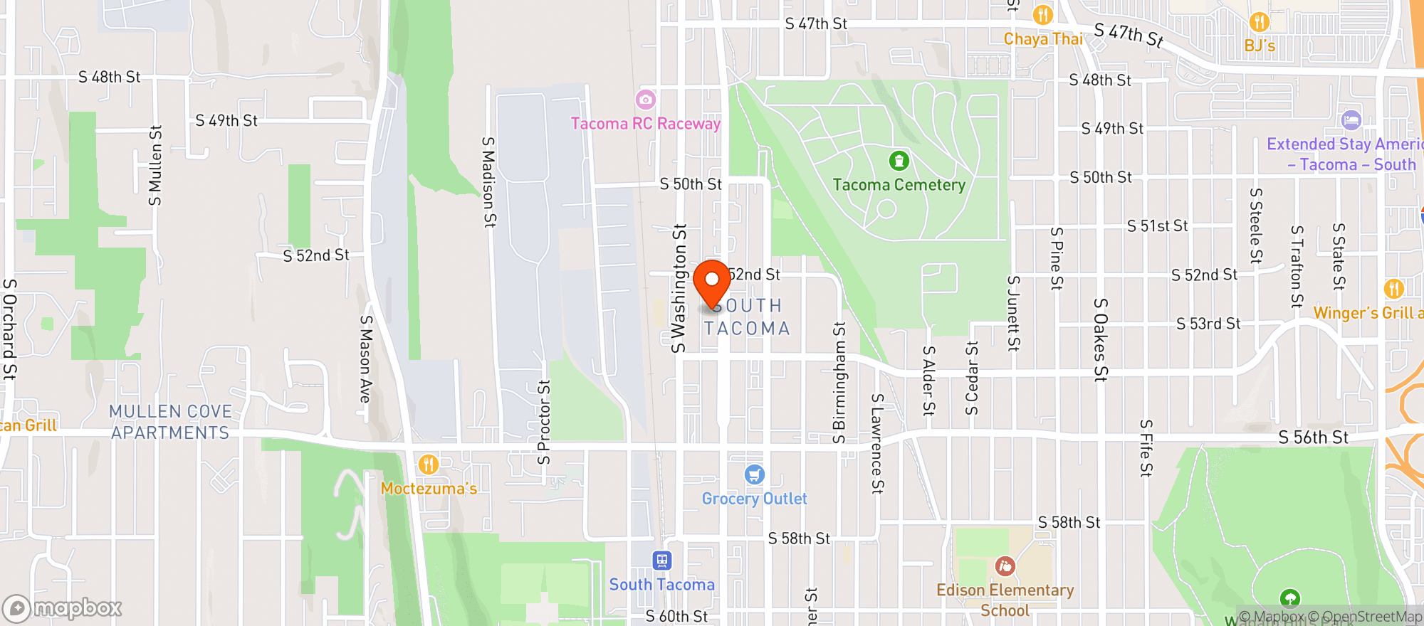 Map showing Sober AF Zero Proof Bottle Shop