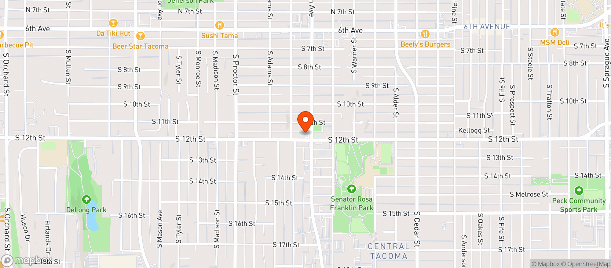 Map showing Lucky Iii Food Store