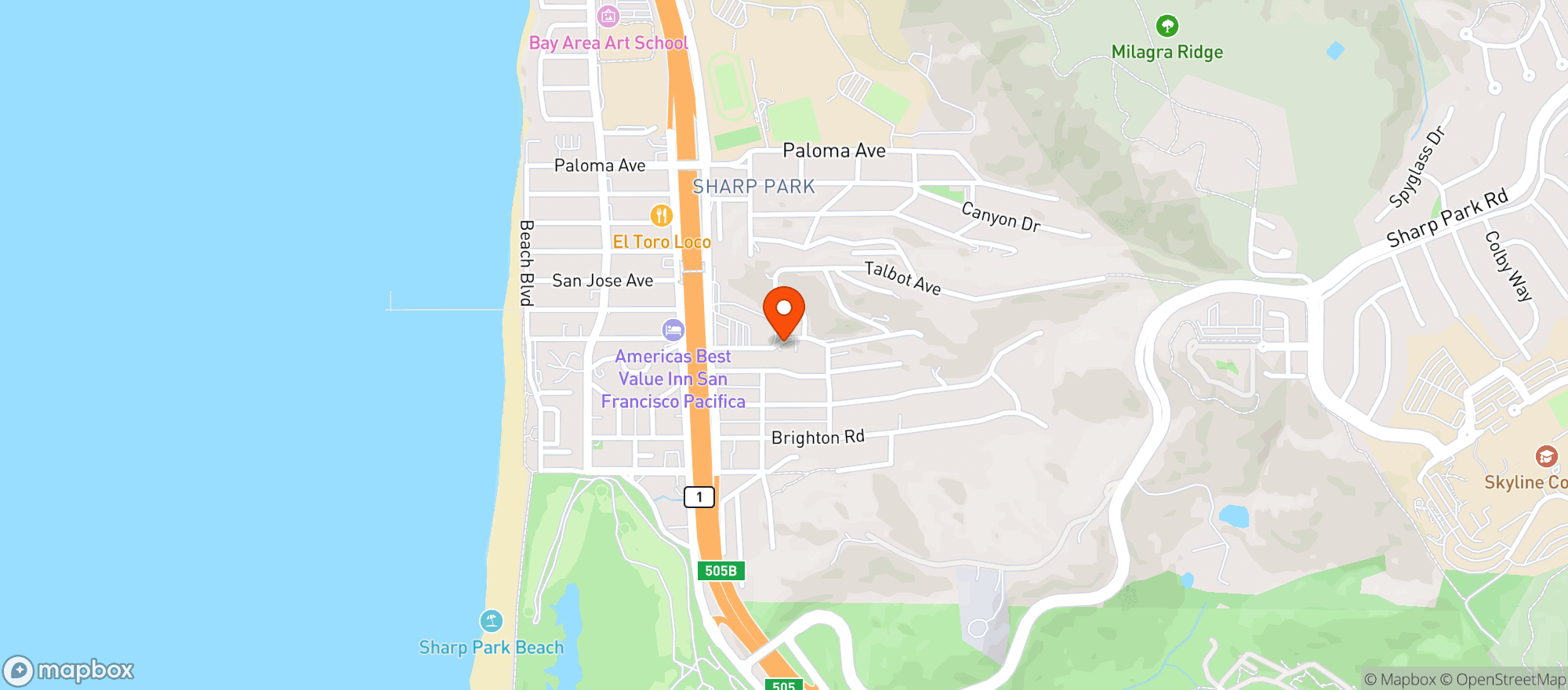Map showing Oceana Market - 00100010921