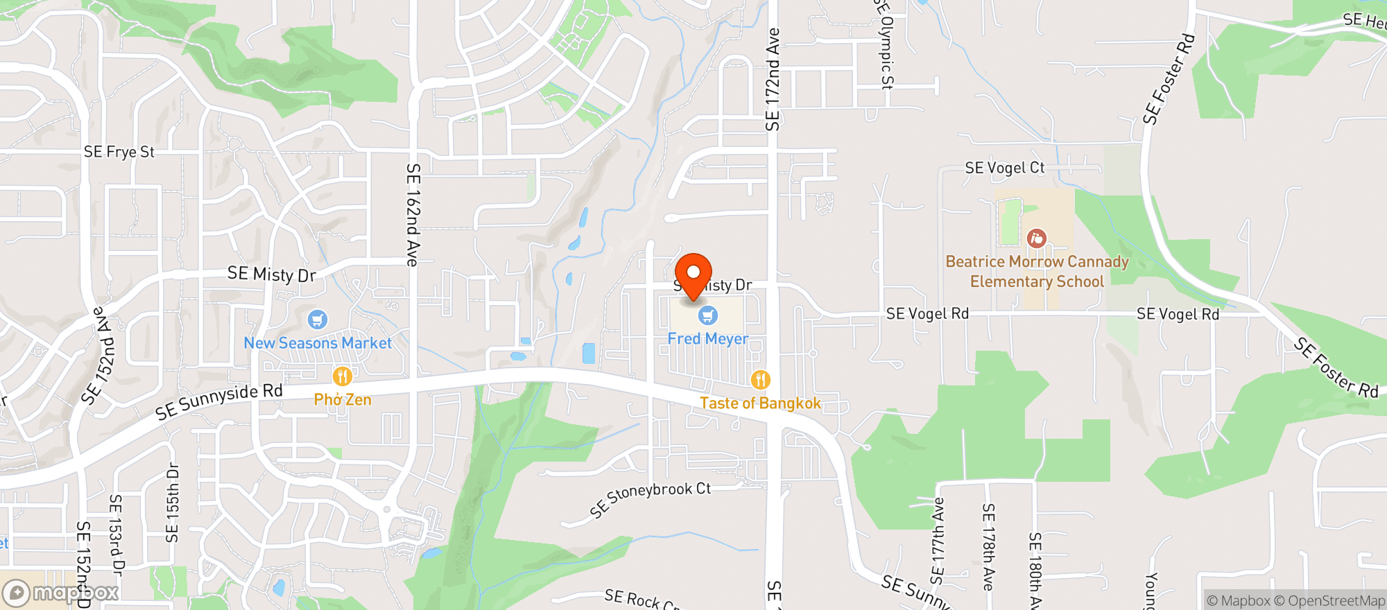 Map showing Fred Meyer