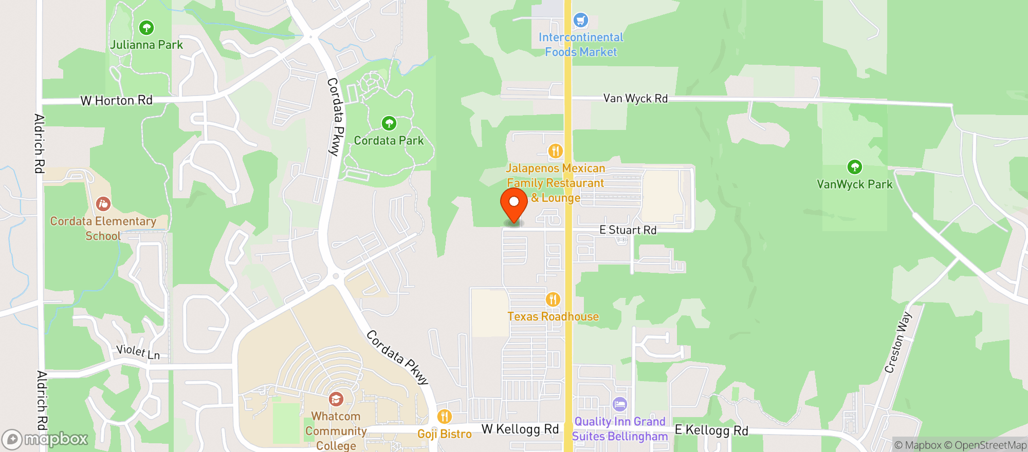 Map showing BevMo - Bellingham