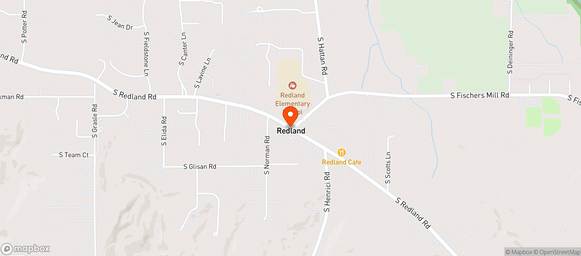 Map showing Redland Food Store