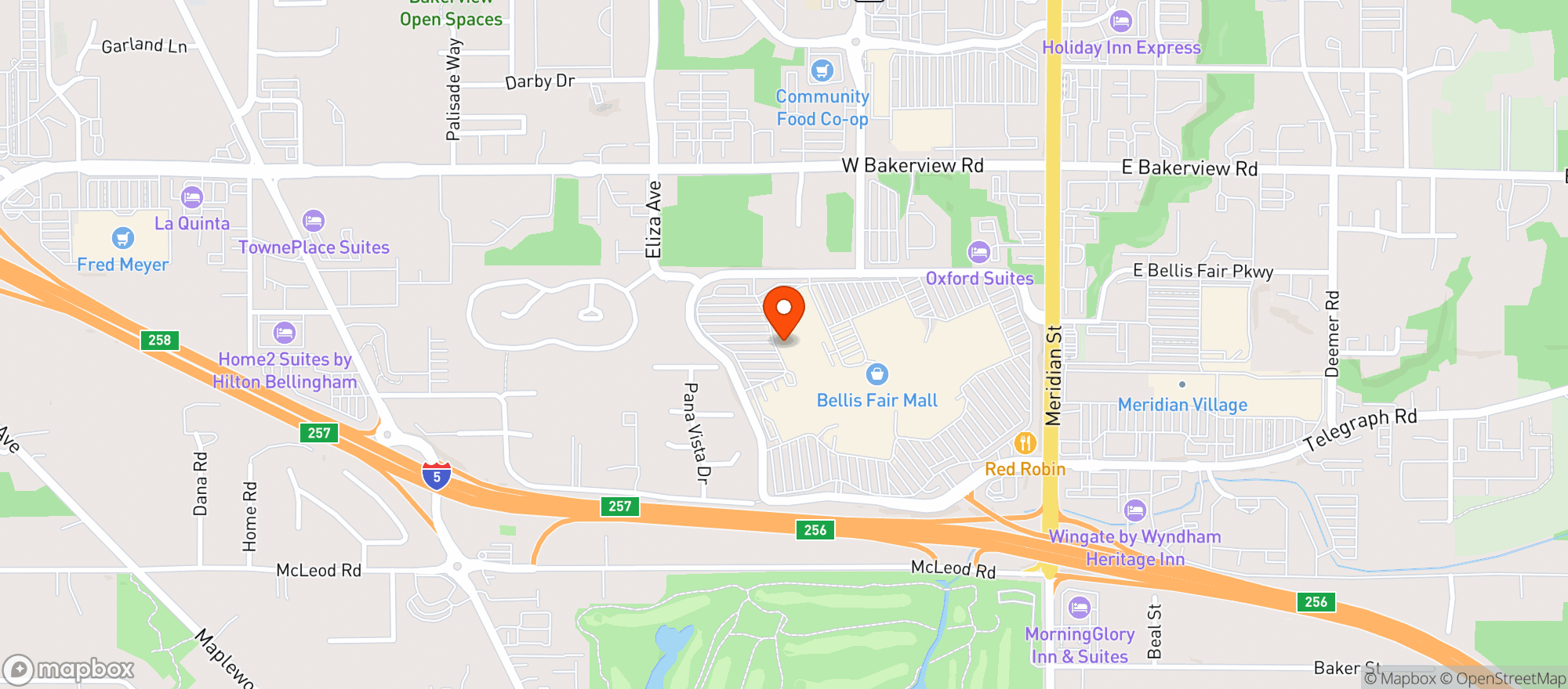 Map showing Target