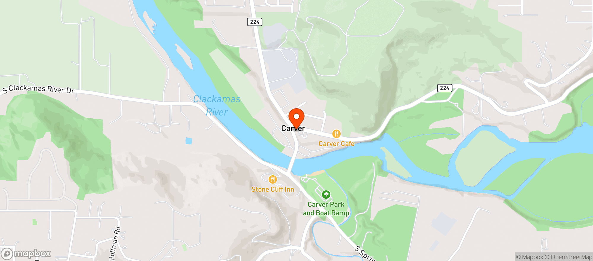 Map showing Carver Hanger