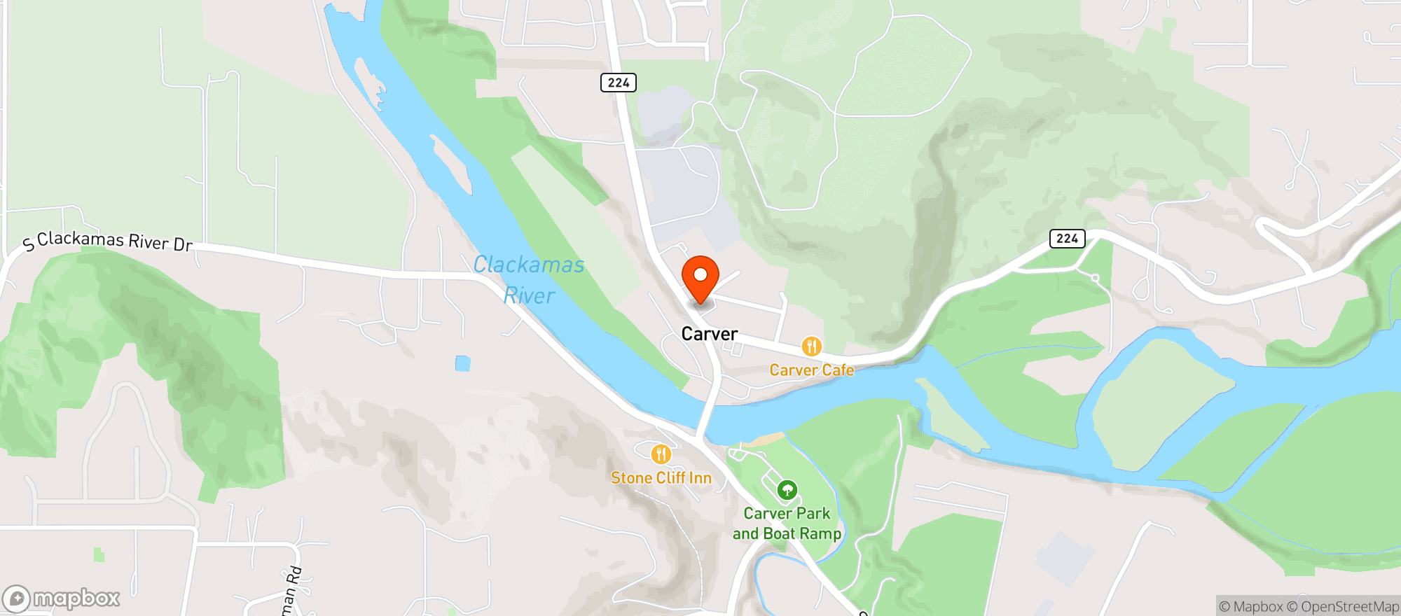 Map showing Carver Grocery
