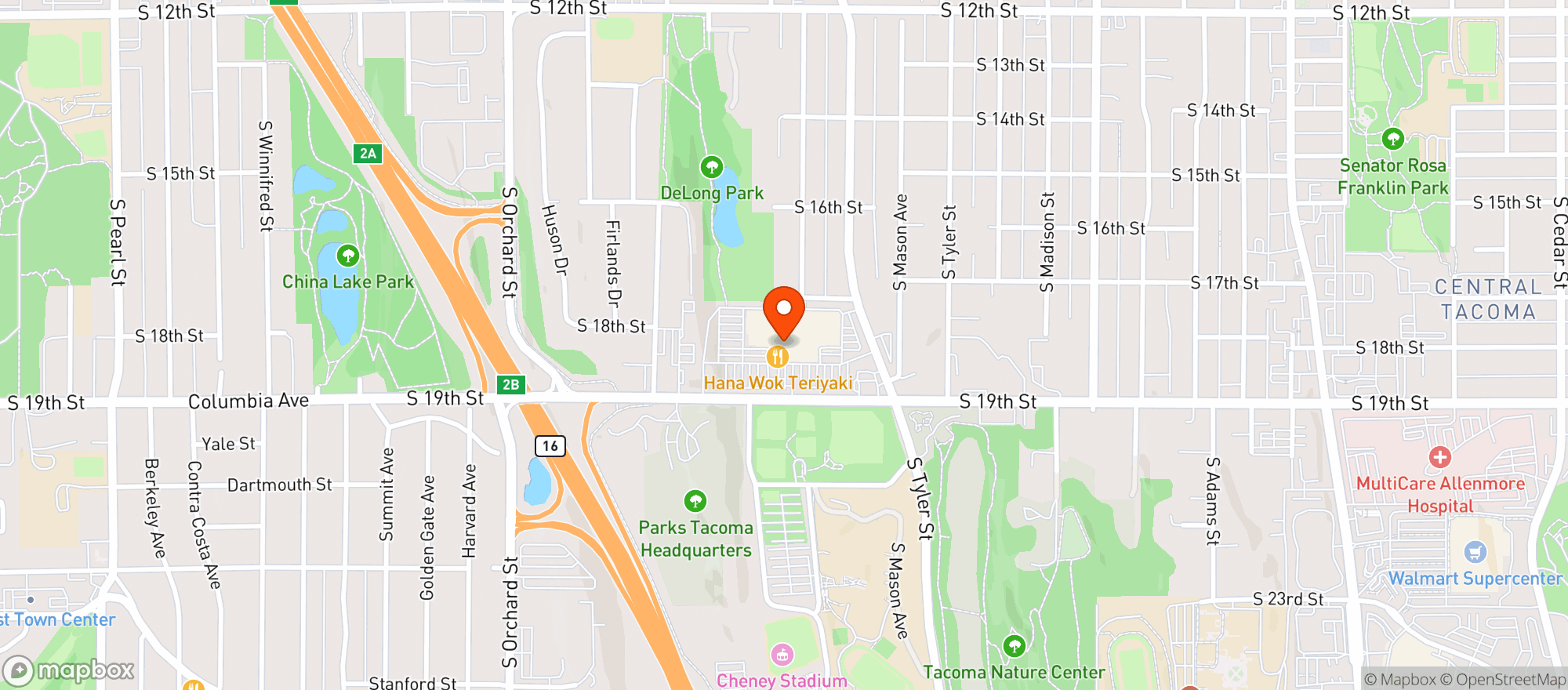 Map showing Fred Meyer
