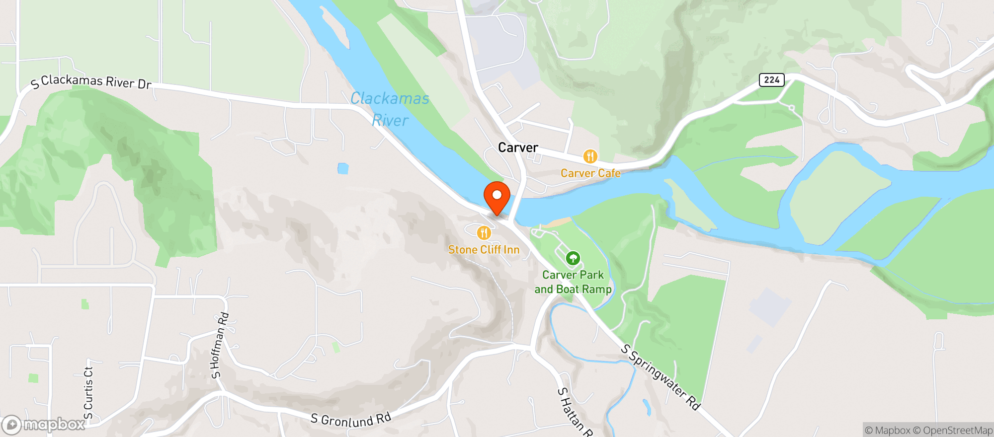 Map showing Rock Garden Tavern
