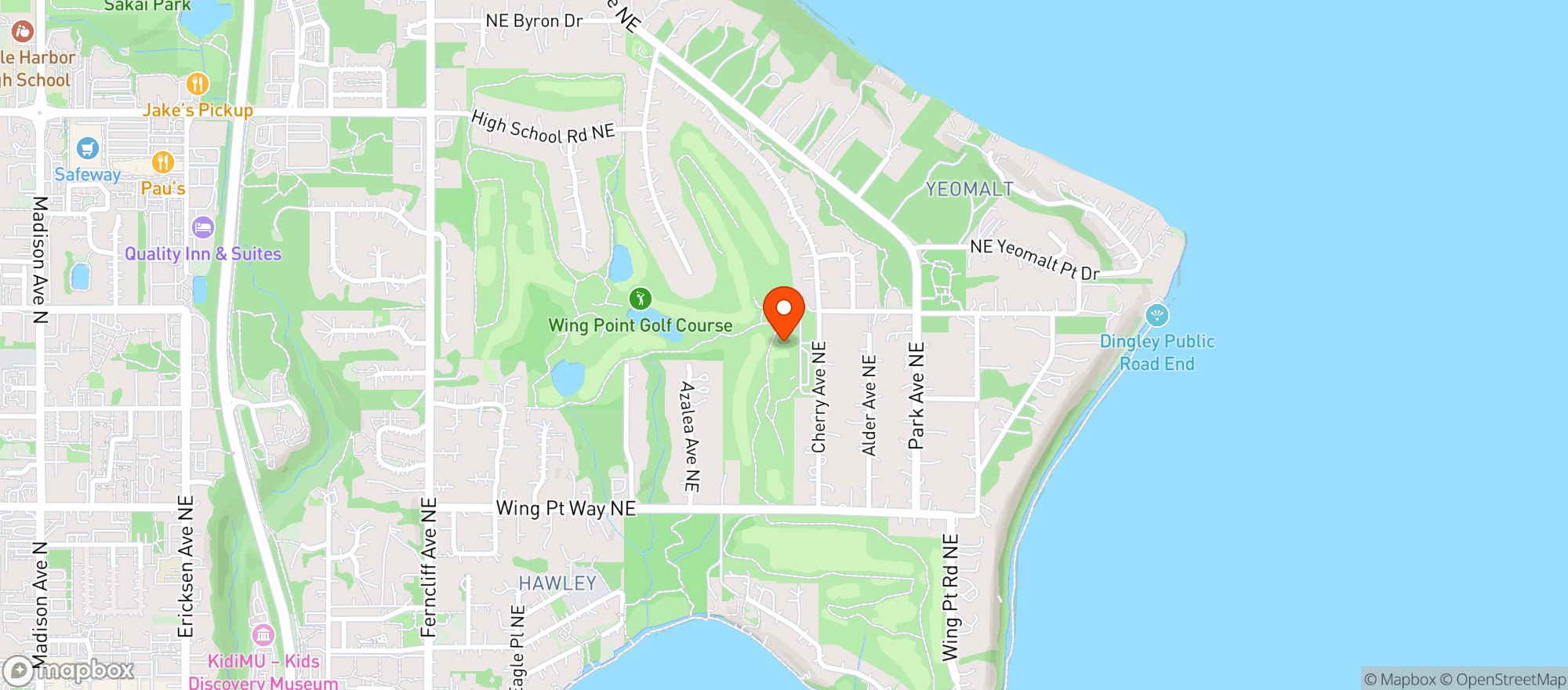 Map showing Wing Point Golf & Country Club