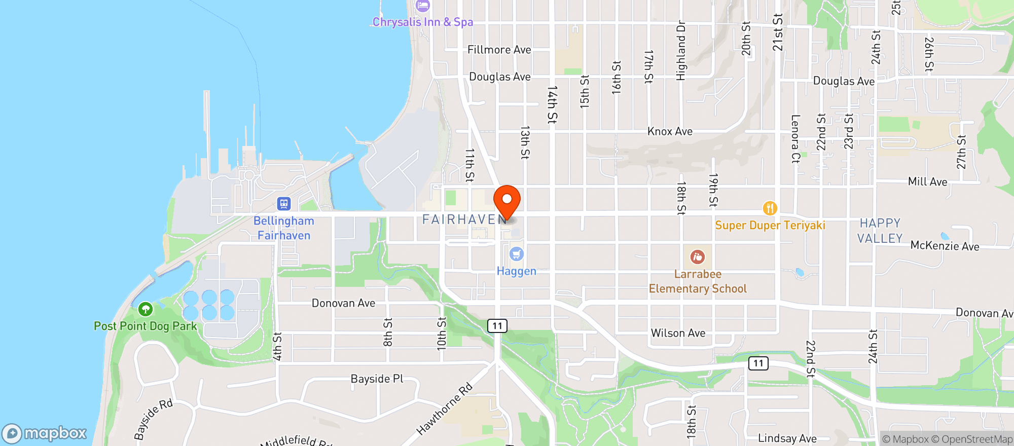 Map showing The Black Cat
