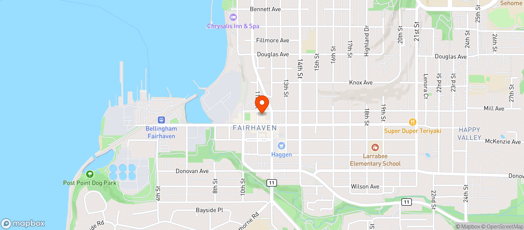 Map showing Bloomhaven Bottle Shop
