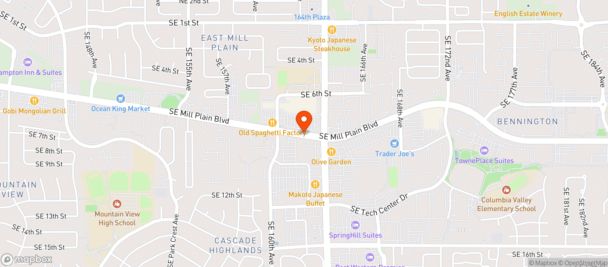 Map showing Target Store
