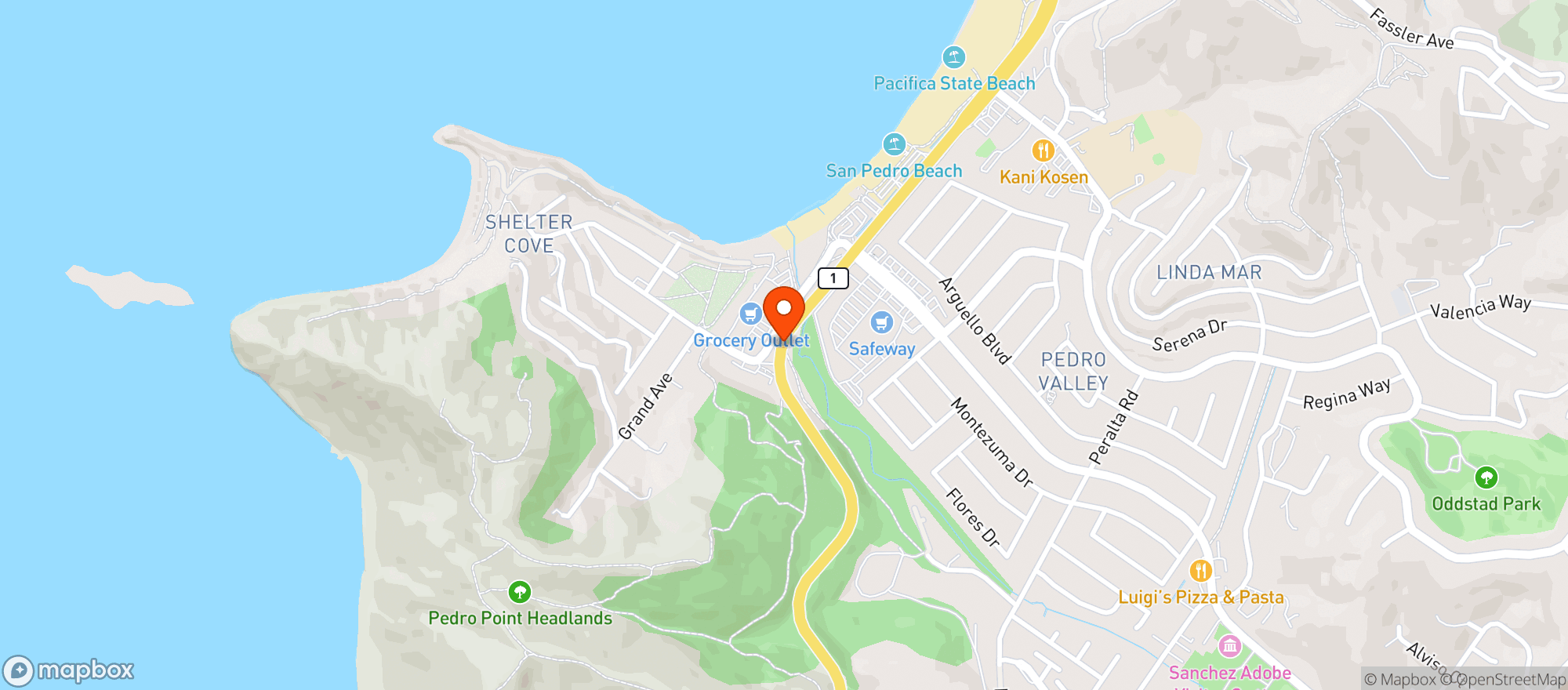 Map showing BURGER BOARD