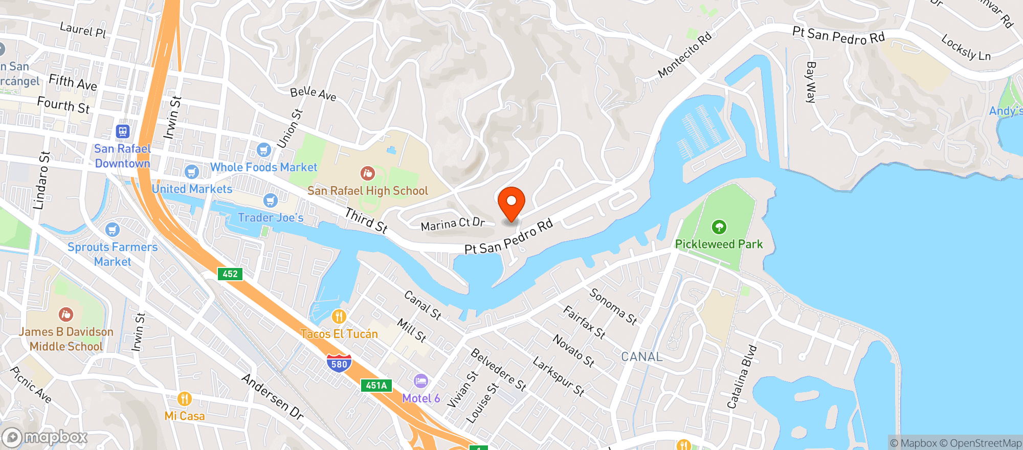 Map showing Safeway