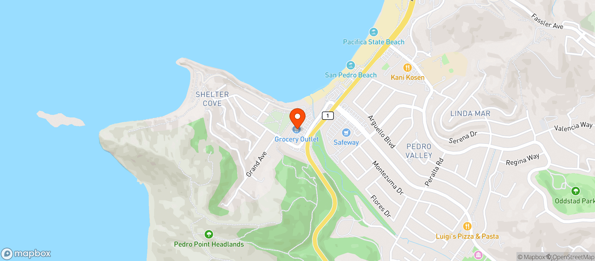Map showing Grocery Outlet