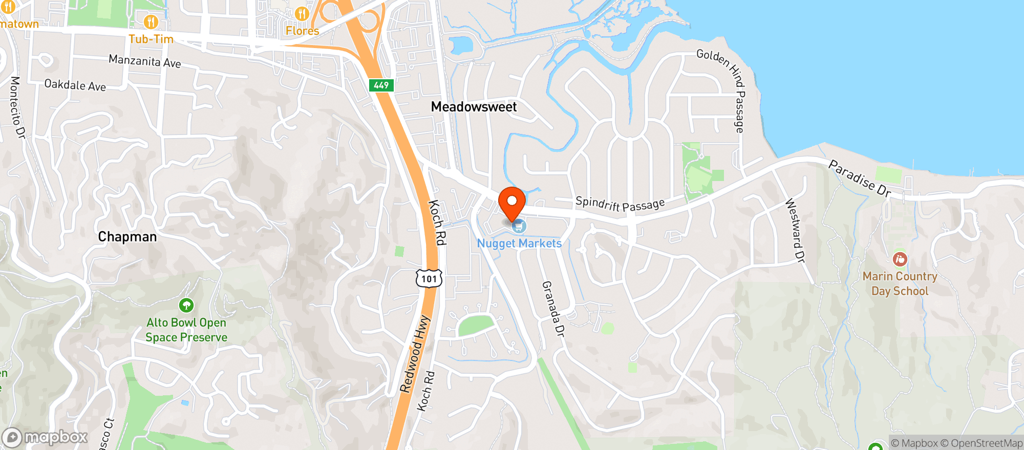 Map showing Nugget Market
