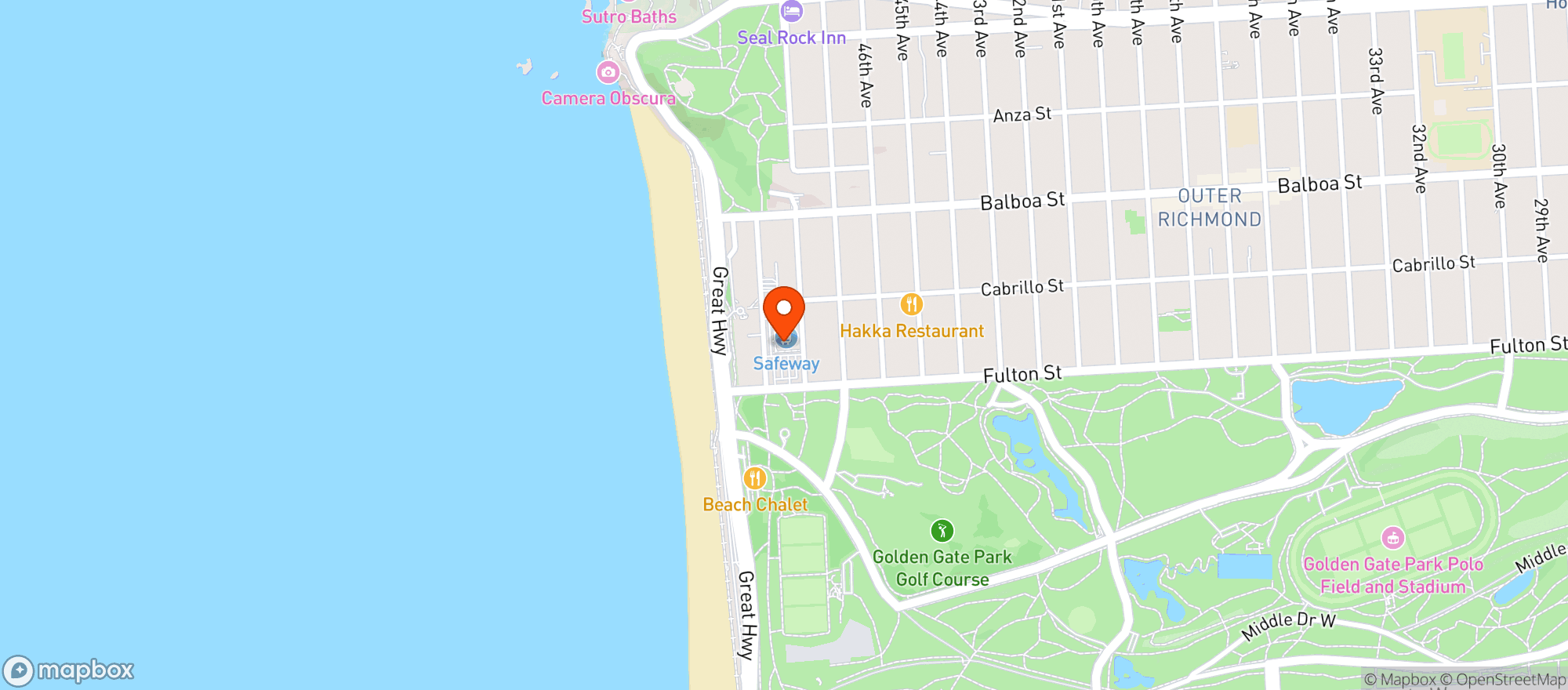Map showing Safeway - San Francisco