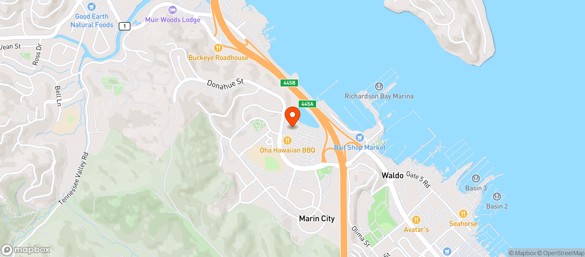 Map showing Target