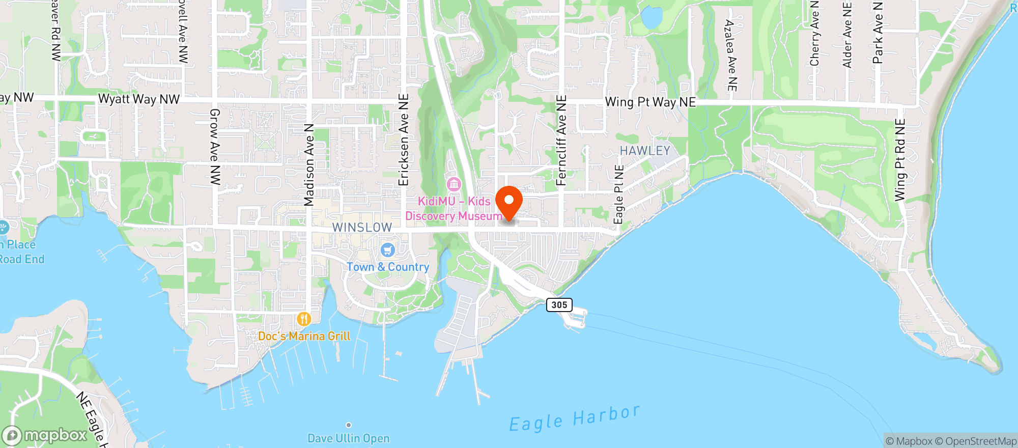 Map showing Vintage Wine Shop At Harbor Square