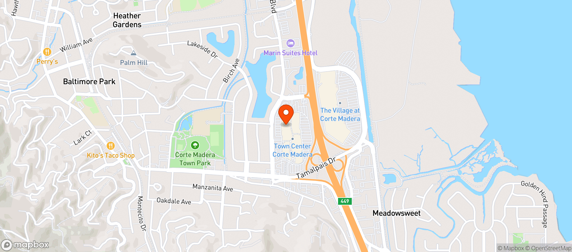 Map showing Safeway
