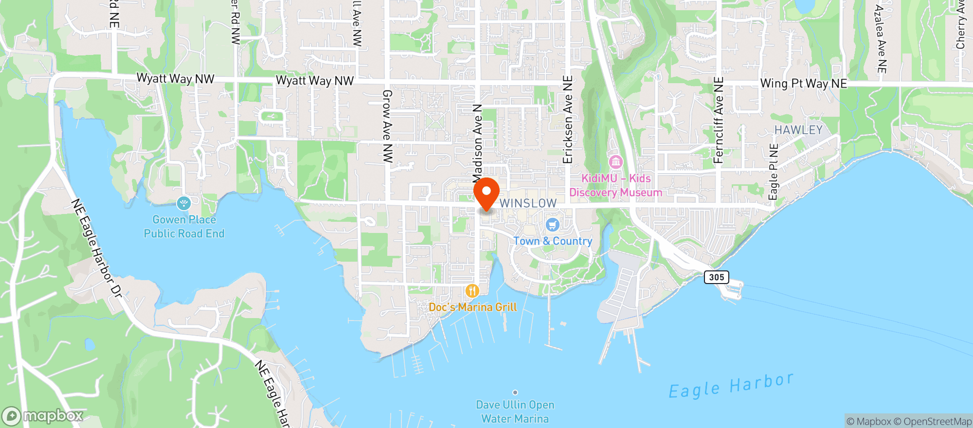 Map showing Seabird