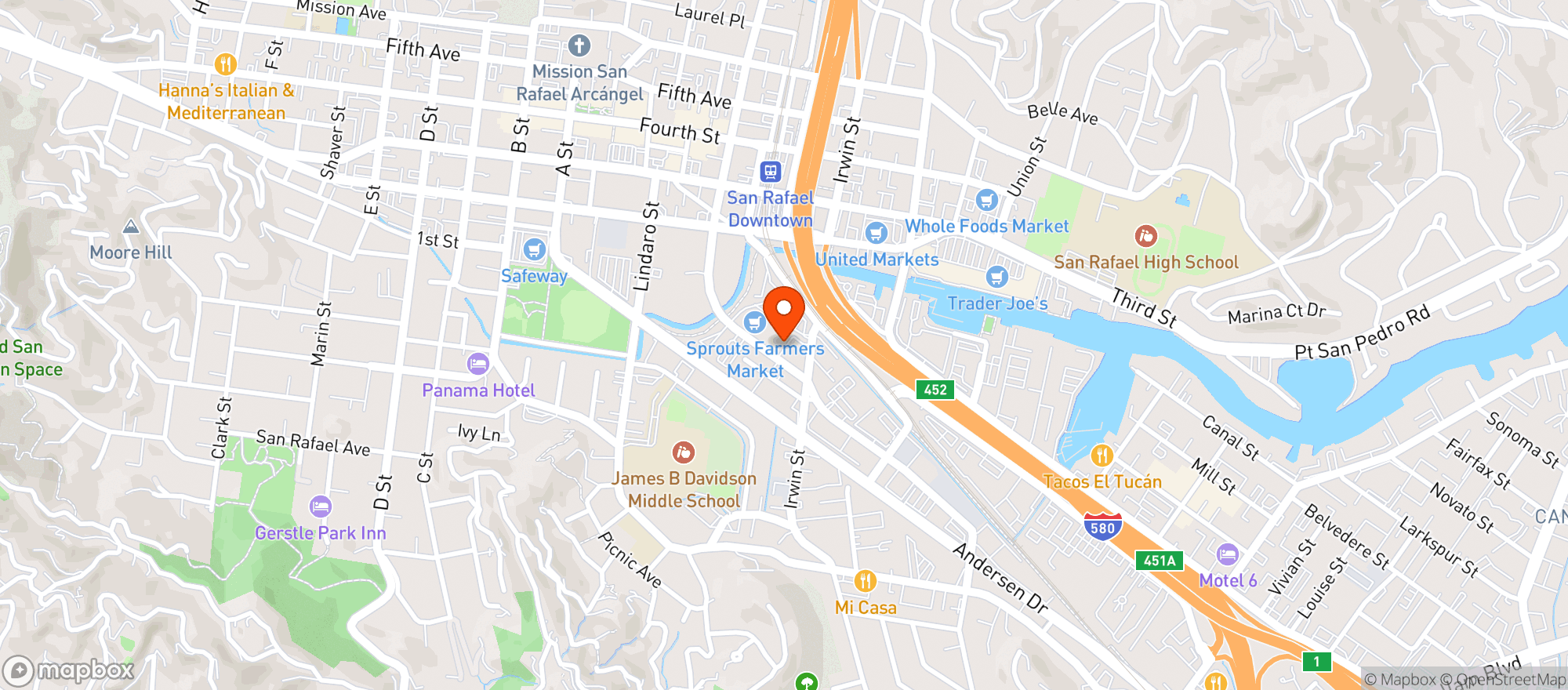 Map showing Sprouts Farmers Market